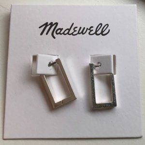 Madewell Square Huggie Hoop Earrings - NEW